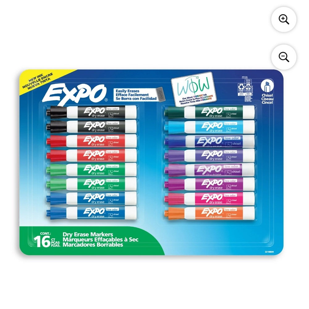 NWT EXPO Markers 16 ct Chisel Tip colorful